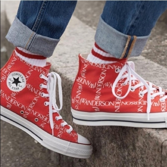 Brand New! Converse x JW Anderson Hi-Top Sneakers Size 8 - Picture 1 of 3